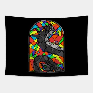 Stained Glass Lord Monochromicorn Tapestry