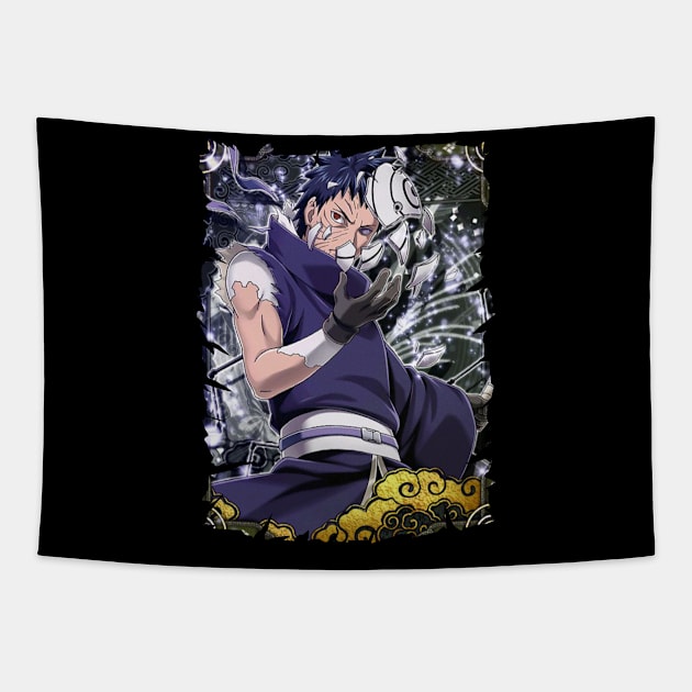 OBITO UCHIHA MERCH VTG Tapestry by Melesz.Ink Tattoo