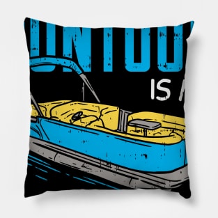 The Pontoon boat Is My Happy Place gift Pillow