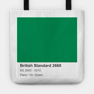 Paris / Vir. Green British Standard 0010 Colour Swatch Tote