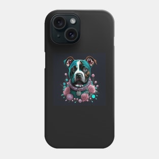 Staffy Enjoys Roses Phone Case