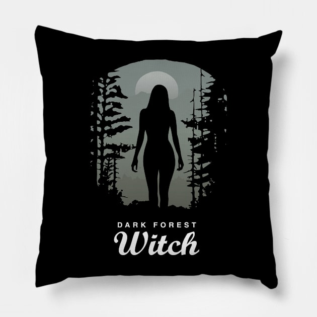 Dark Forest Witch Pillow by KewaleeTee