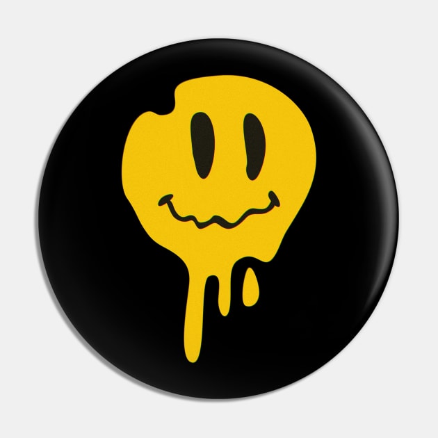 Drippy Smiley Pin by Riel