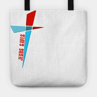 Colorful Cross - Jesus Saves Tote