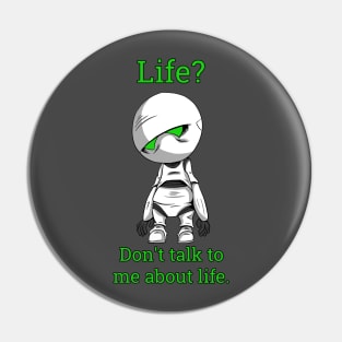 HHGTTG Marvin - Don't Talk To Me About Life Sticker for Sale by