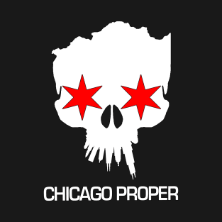 Chicago Proper White Skull T-Shirt