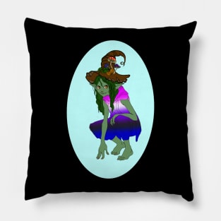 Genderfluid pride goblin Pillow