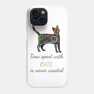 Time Spent With Cats - T-Shirt V2 Phone Case