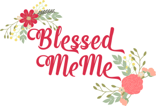 Blessed MeMe Floral Christian Grandma Gift Magnet