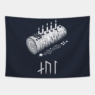 Norse Yule Log Tapestry