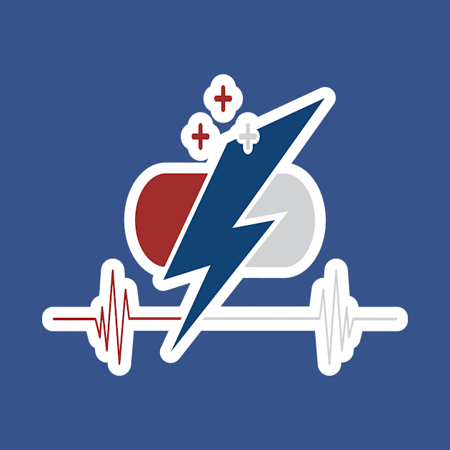 Thunderbolt with capsule logo design. Medical capsule logo. This is good for medical, energy, and your business. by AlviStudio