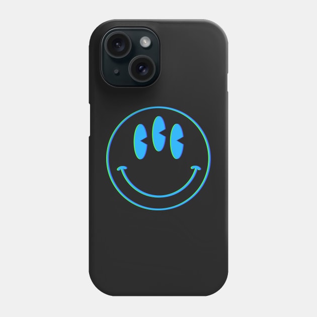Trippy 90s acid house three eyed glitch smiley face Phone Case by shannlp