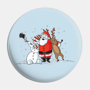 Santa's Selfie Pin