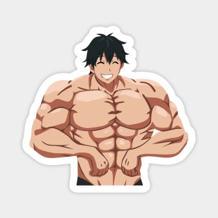 How Many Kilograms are the Dumbbells You Lift? - Machio Pose V.3 Anime Gift Magnet