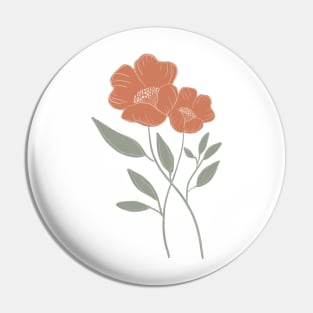 boho aesthetic simple poppy flower bouquet Pin