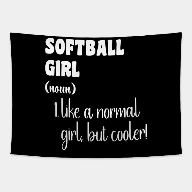 Softball Girl Tapestry by Xtian Dela ✅