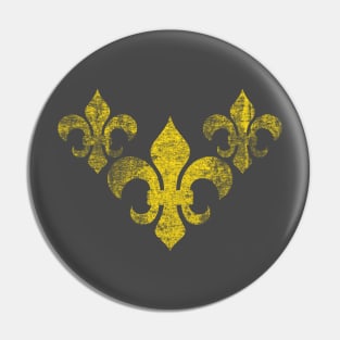 Fleur De Lis Tri Distressed Option Pin