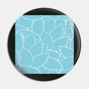 Blue Rose Leaves Pin