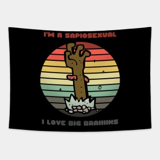 Sunset Zombie / I'm a Sapiosexual, I Love Big Braiiiiins Tapestry