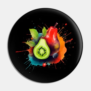 Watercolor fruit Pin