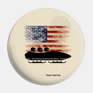 Bobsled USA Flag Pin