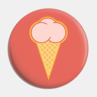 Strawberry Ice Cream Cone Pin