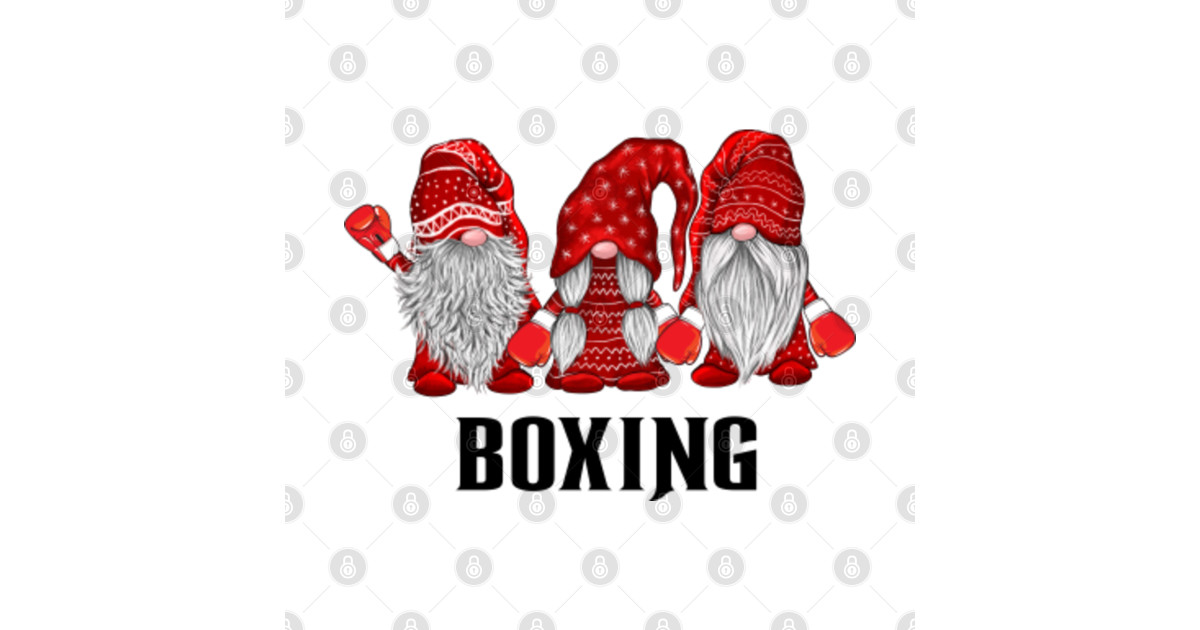 Cute Boxing Gnomes Xmas Shirt Gnome Christmas Kickboxing