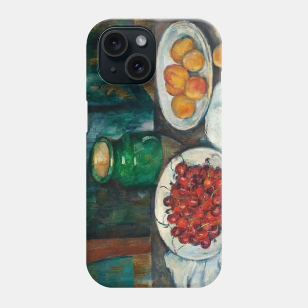 Still Life With Cherries And Peaches by Paul Cezanne Phone Case by Classic Art Stall