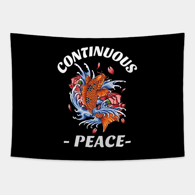 Continuous Peace, hoodies, mugs, masks, stickers, Tapestry by BostonBulldog