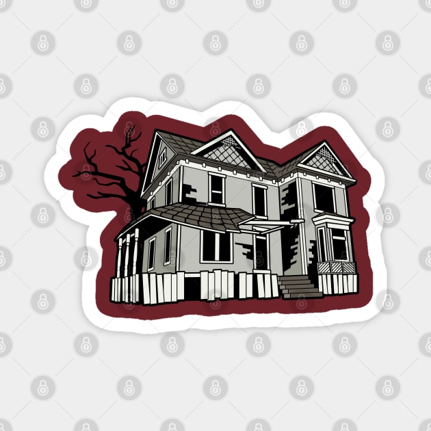 Haunted Hillhurst Mansion Magnet by GodPunk