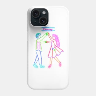 Neon Dancing Couple Phone Case