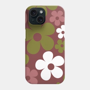 Hippie Floral Light Purple Green Pastel Flower Seamless Pattern Phone Case