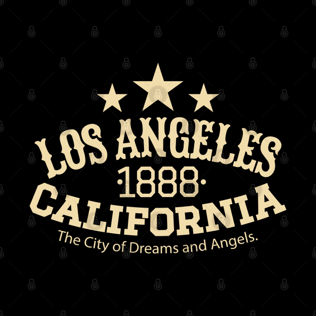 Los Angeles California 1888 - Los Angeles College style Logo by Boogosh