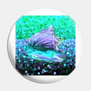 Lavender Seashells Abstract Pin