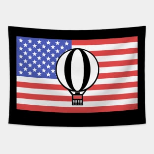 American Flag | Hot Air Balloon Tapestry