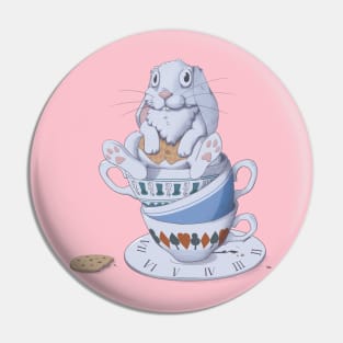 Alice In Wonderland Fan Art Teacup Bunny Pin
