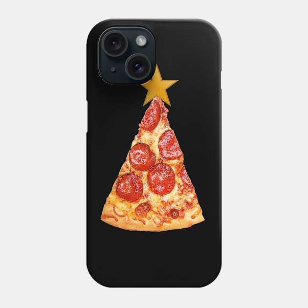 Pizza Slice Christmas Tree Phone Case by Skylane