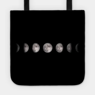 Moon Phases Horizontal Lunar Phases Celestial Design Tote