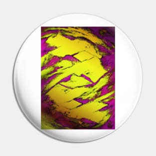 Fractured anger yellow Pin