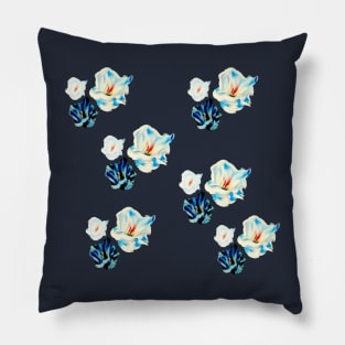 Blue geranium pattern Pillow