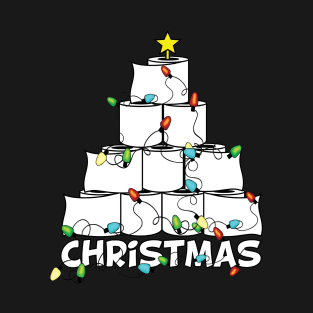 White Toilet Paper Christmas Tree, Funny Xmas Gift, Holiday Party T-Shirt