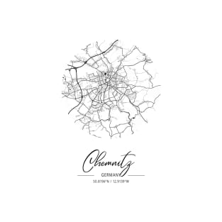 Chemnitz - Germany Black Water City Map T-Shirt