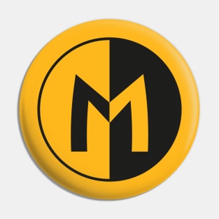 Superhero M (Black and Transparent) Pin