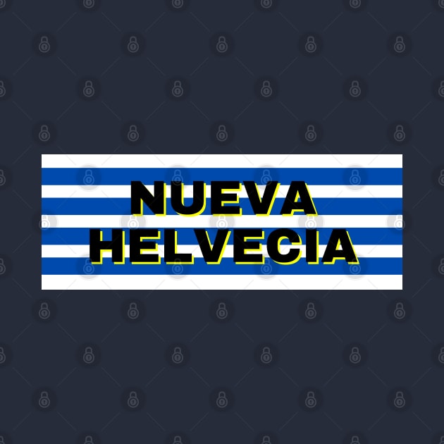 Nueva Helvecia City in Uruguay Flag Stripes by aybe7elf