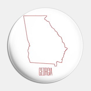 Georgia State Outline Pin