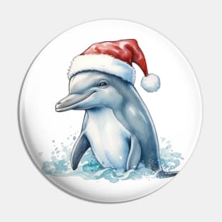 Christmas Dolphin Pin