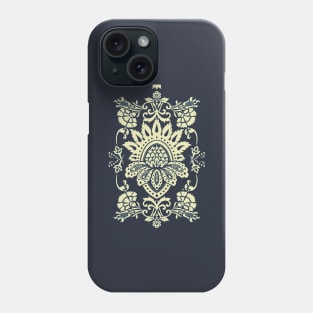 Vintage damask Blue and White Phone Case