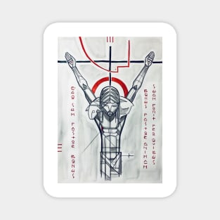 Jesus Christ Good Shepherd at the cross Magnet