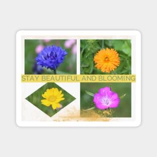 Stay Beautiful and Blooming Photo Collage Magnet