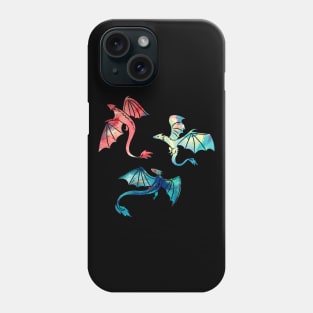 Cute colorful dragons illustration Phone Case